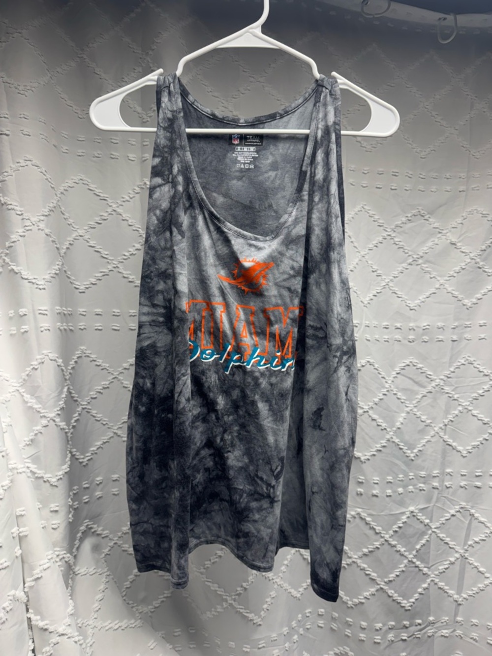NFL Team Apparel Miami Dolphins Women's Sleepwear Tie-Dye Tank Top Size 3XL